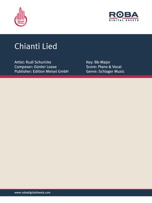 cover image of Chianti Lied